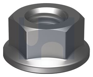 NUT FLANGE SERRATED PLAIN M24-3.00 CLASS 10 